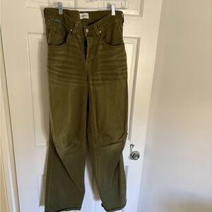 Cotton Citizen Mila Pant Green Cargo High-Rise